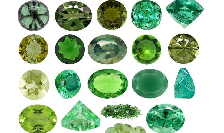 оттенки изумрудов
