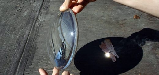 зажечь огонь линзой из льда